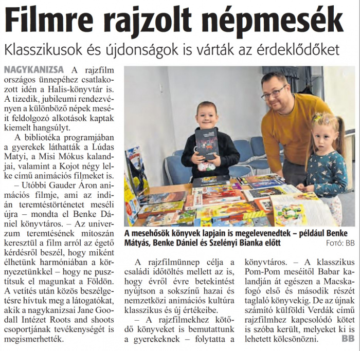 Zalai Hírlap 2024 11 18 268sz 16old - Filmre rajzolt népmesék.jpg Zalai Hírlap 2024 11 18 268sz 16old - Filmre rajzolt népmesék.jpg